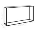 vidaXL Konzolový stolík priehľadný 140x35x75 cm tvrdené sklo
