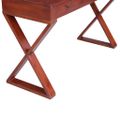 vidaXL Počítačový stôl hnedý 132x47x77 cm masívne mahagónové drevo