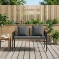 vidaXL Záhradné lavičky 2 -Seater 116 x 56 x 75 cm polyratan
