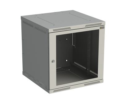 Rozvádzač nástenný SENSA 12U 600 mm, dvere sklo, RAL 7035, SENSA-12U-66-11-G