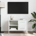 vidaXL TV skrinka biela 68x39x50,5 cm oceľ