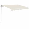 vidaXL Ručne zaťahovacia markíza 350x250 cm krémová