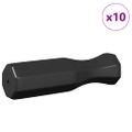 vidaXL Rukoväte na stolný futbal 10 ks Čierny 3,1 x 3,1 x 17,8 cm PP