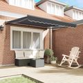 vidaXL Rám markízy Antracitová 350 x 250 cm Polyester s PU povrchom