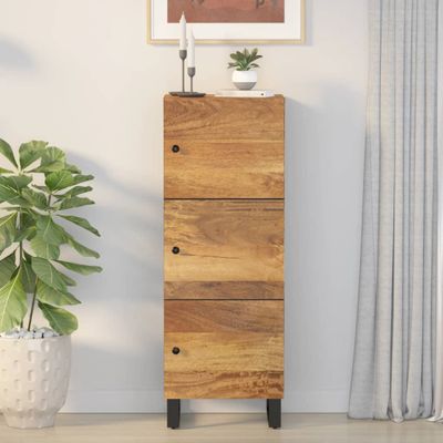 vidaXL Komoda s 3 dvierkami 40x33x110 cm masívny mangovník a železo