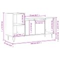 vidaXL TV skrinka biela 100x35x55 cm spracované drevo