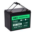 AGM12V75AH-J Green Cell CUBE AGM IP54 12V 75Ah VRLA gélová batéria s hlbokým cyklom pre elektrické v