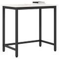 vidaXL stôl Biela 80 x 50 x 77 cm Inžinierske drevo a oceľ