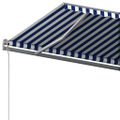 vidaXL Stojaca ručne zaťahovacia markíza 600x300 cm modro-biela