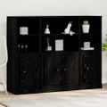 vidaXL Highboard Čierny dub 132 x 35,5 x 103,5 cm Kompozitné drevo