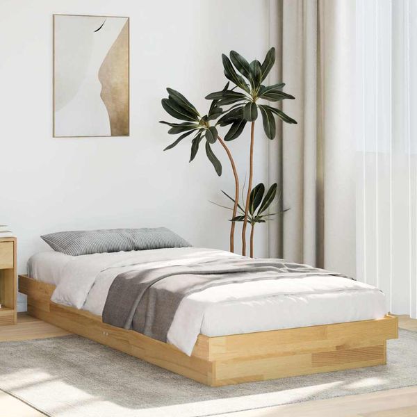vidaXL Rám postele bez matraca 90x190 cm masívne dubové drevo