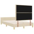 vidaXL Rám postele s čelnou doskou Krémová 120 x 190 cm látka