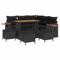 vidaXL Súprava záhradných pohoviek 10 ks 9-Počet miest Čierna