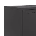 vidaXL Komoda čierna 68,5x38,5x123,5 cm oceľ