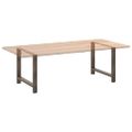 vidaXL Nohy k jedálenskému stolu, prírodná oceľ, 2 ks, 90 x (72-73) cm, oceľ