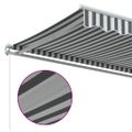 vidaXL Ručne zaťahovacia markíza antracit a biela 450x350 cm