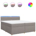 vidaXL Boxspring posteľ s matracom sivohnedý 200x200 cm látka