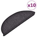 vidaXL Schodové rohože 10 ks 56x17x3 cm antracitové polkruhové
