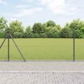 vidaXL Hexagonálne oplotenie s betónovým podstavcom 10 x 1 m Sivá