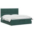 vidaXL Polohovací postel s matrací Tmavozelená 140 x 190 cm Zamat