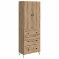 vidaXL Sada skríň 2 ks 66 x 34,5 x 90 cm Kompozitné drevo Dub artisan