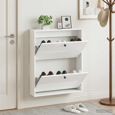 vidaXL Nástenný botník BREDA 71 x 17 x 86 cm Kompozitné drevo