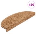 vidaXL Schodové rohože 20 ks 65x21x4 cm béžové, polkruhové, veľké