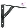 vidaXL Držiaky políc 4 ks 30x2,5x15,5 cm strieborná nerezová oceľ