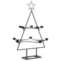 vidaXL Kovový vianočný dekoratívny stromček čierny 75 cm