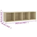 vidaXL TV skrinky 2 ks dub sonoma 142,5x35x36,5 cm drevotrieska