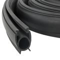 vidaXL Tesnenie garážových dverí Čierna 41 x 33 mm 5 m PVC