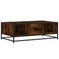 vidaXL Konferenčný stolík dymový dub 100x57x35 cm kompozit.drevo a kov