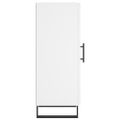 vidaXL Komoda biela 34,5x34x90 cm spracované drevo
