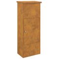 vidaXL Schránka na balíky s úložiskom Hrdzavý 44,5 x 29 x 110,5 cm
