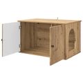 vidaXL Mačka Dom Dub artisan 85 x 55 x 50,5 cm Kompozitné drevo