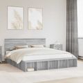 vidaXL Rám postele Sivý Sonoma 200 x 200 cm Kompozitné drevo