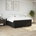 vidaXL Posteľný rám boxspring s matracom čierny 180x200 cm látka