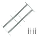 vidaXL Bezpečnostná mreža na okná s 2 priečkami 3 ks 430-740 mm