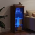 vidaXL Komoda s LED svetlami hnedý dub 41x37x100 cm