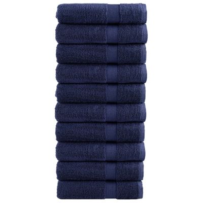 vidaXL Prémiové sprchové uteráky SOLUND 10 ks tmavomodré 70x140 cm