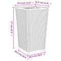 vidaXL Záhradné kvetináče 2 ks, modrosivé 32,5x32,5x57 cm, PP