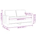 vidaXL 2-miestna pohovka vínovo-červená 120 cm látka