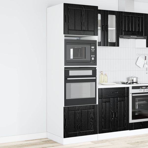 vidaXL Skrinka na rúru PORTO Čierny dub 60 x 57 x 207 cm