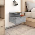 vidaXL Nástenné nočné stolíky 2 ks sivé sonoma 40x31x27cm sprac. drevo