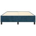 vidaXL Posteľný rám s boxspringom tmavomodrý 140x200 cm zamat