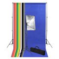 vidaXL Sada do fotoštúdia s pozadím a softbox osvetlením