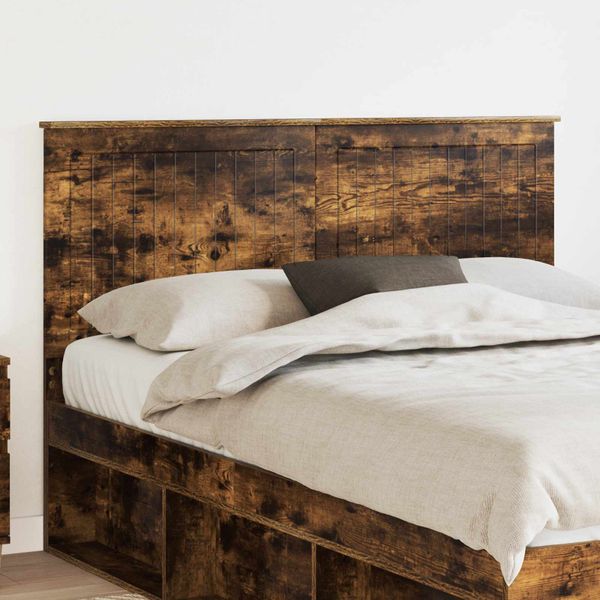 vidaXL Zadné čelo s čelnou doskou Dymová dub 140 cm Kompozitné drevo