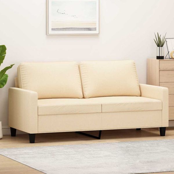 vidaXL 2-miestna pohovka krémová 140 cm látka