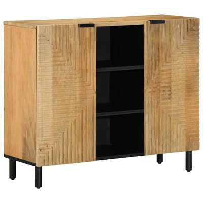 VidaXL Príborník Hnedý 90x33x75 cm Masívne drevo Mango