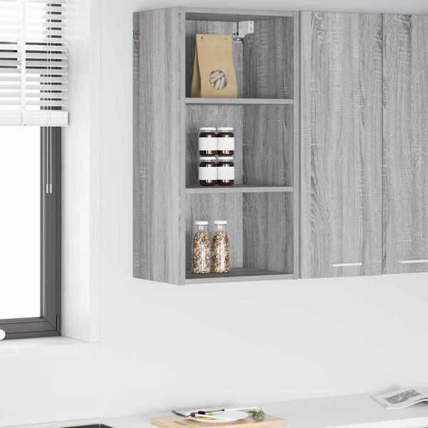 vidaXL Závesná skrinka Sivý Sonoma 40 x 29,5 x 80 cm Kompozitné drevo